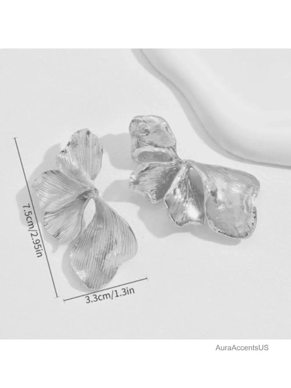 Chunky Ginkgo Leaf Flower Earrings for Women Long Drop Dangle Alloy Jewelry